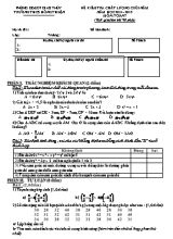 Đề kiểm tra chất lượng cuối năm môn Toán Lớp 7 - Năm học 2014-2015 - Trường THCS Hồng Thuận (Có đáp án)